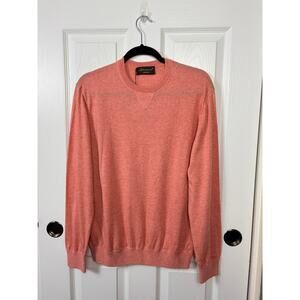 Doriani Cashmere Men's Salmon Crewneck Sweater Size 50 Long Sleeve NWT